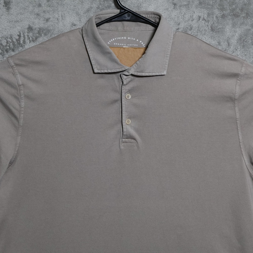Fedeli Polo Shirt Mens 2XL 60 IT Charcoal Gray Brown Collared Made In Italy
